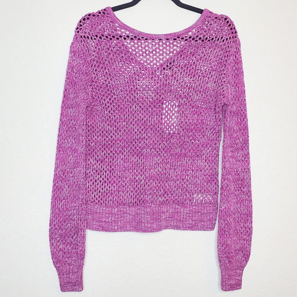 NWT SPLENDID Open Knit Reversible Pullover Sweater